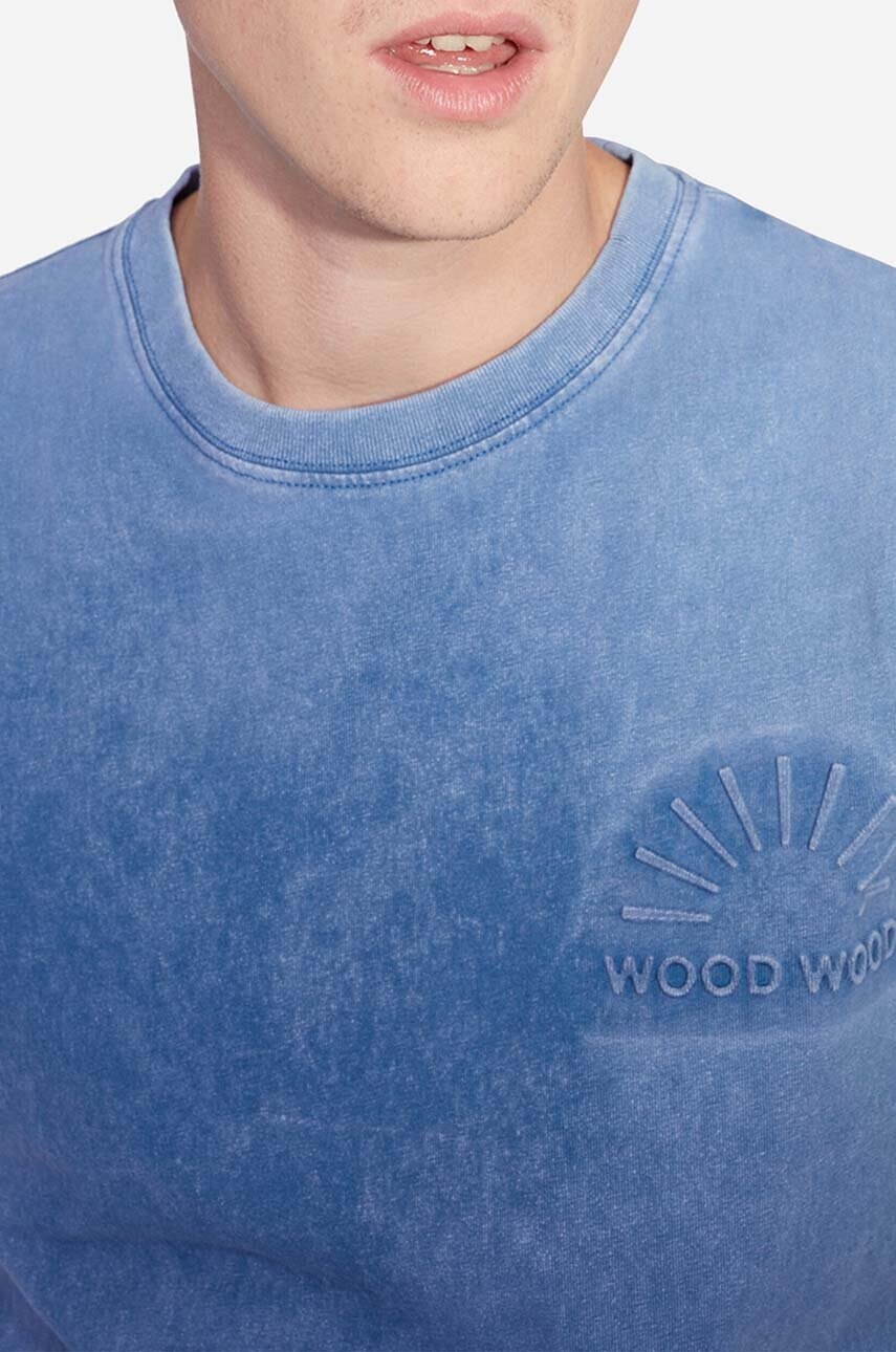 Бавовняна футболка Wood Wood візерунок 12312507.2491-DARKBLUE