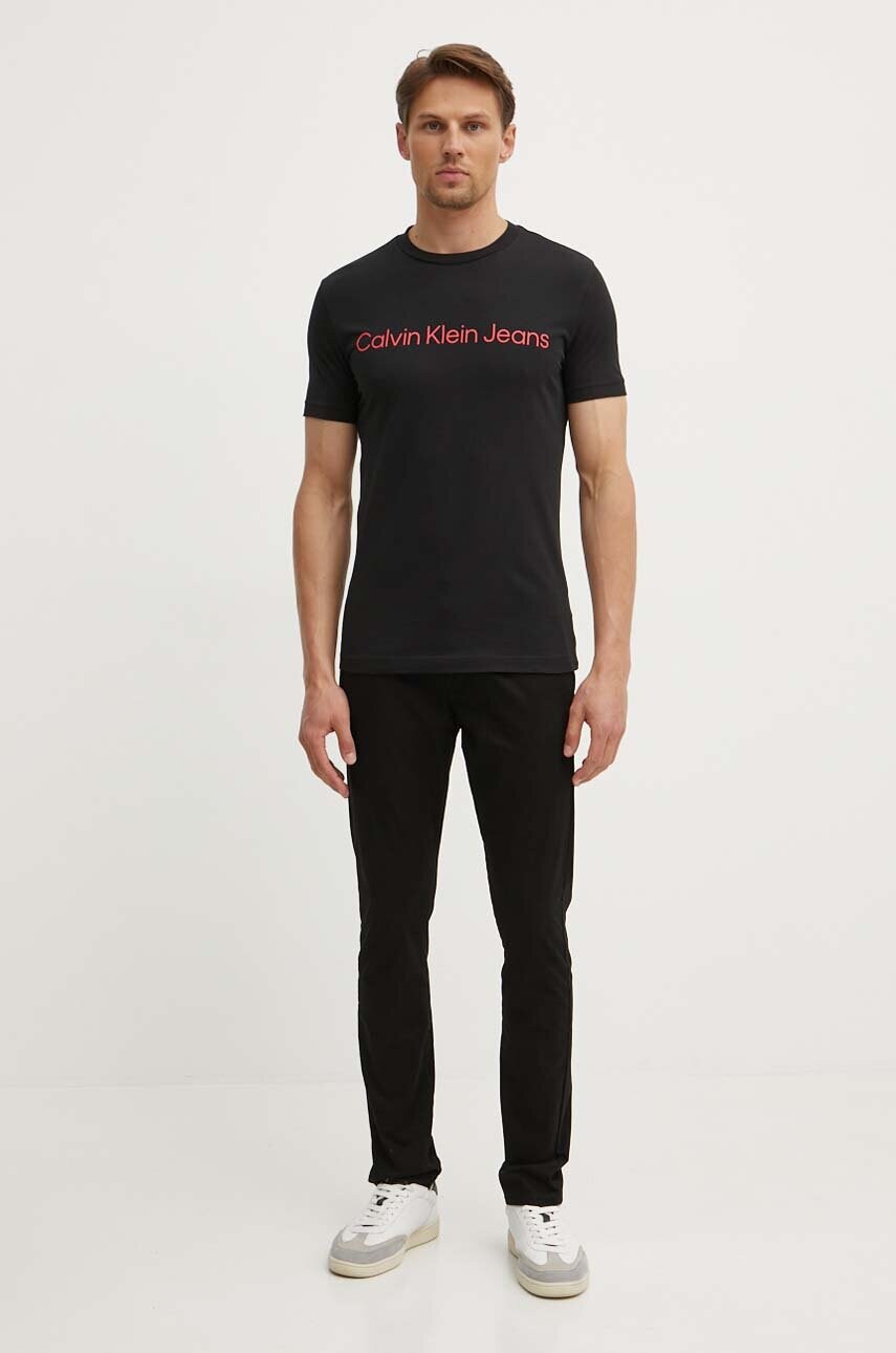 Бавовняна футболка Calvin Klein Jeans чоловіча з принтом J30J322552