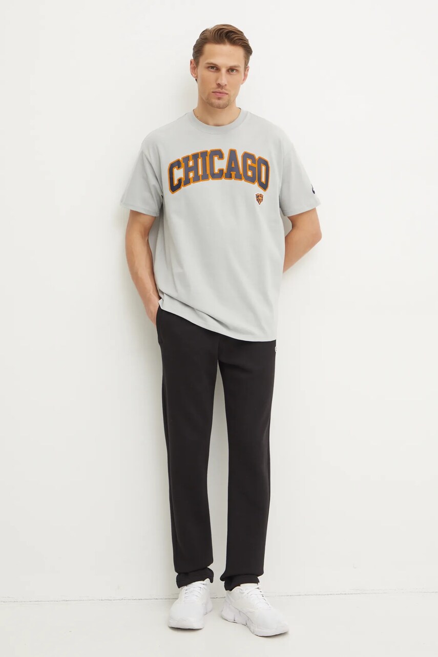 Бавовняна футболка Nike Chicago Bears чоловіча колір сірий з принтом 01AY-09D-7QV-NP1