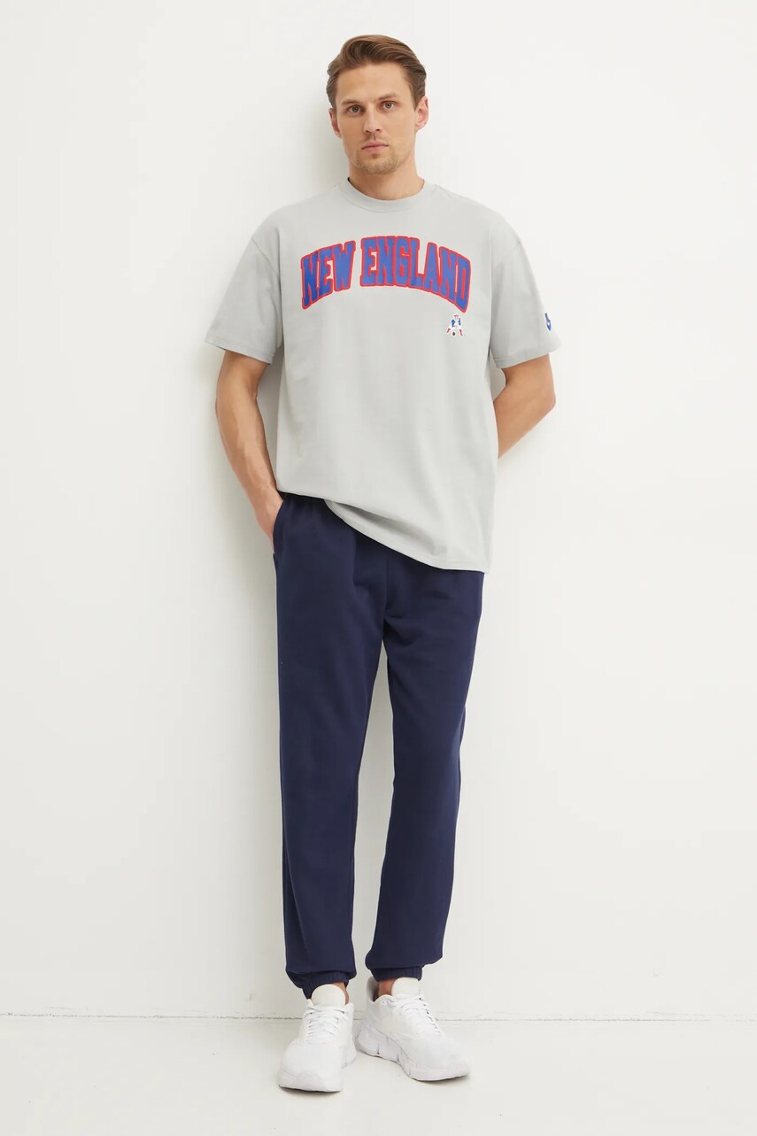 Бавовняна футболка Nike New England Patriots чоловіча колір сірий з принтом 01AY-09D-8KV-NP1