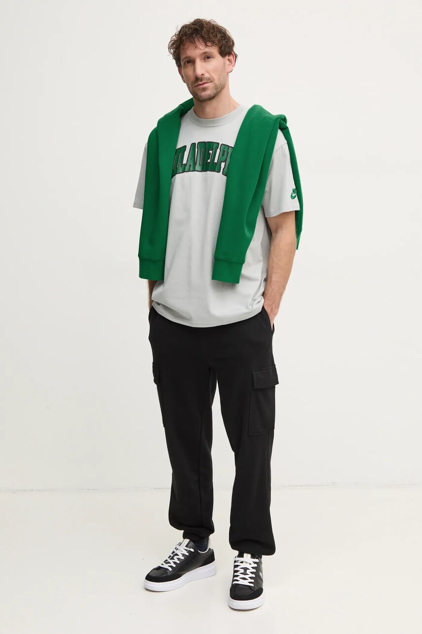 Бавовняна футболка Nike Philadelphia Eagles чоловіча колір сірий з принтом 01AY-09D-Q86-NP1