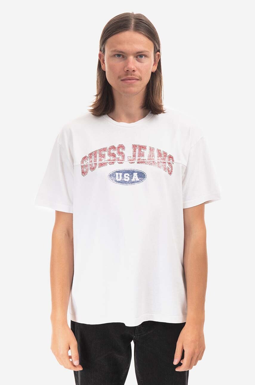 Бавовняна футболка Guess колір білий візерунок M2BI06.KBB50-G046
