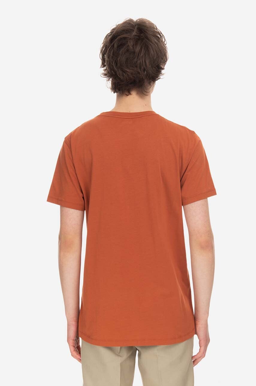 Бавовняна футболка Fjallraven колір помаранчевий з принтом F87053.243-243