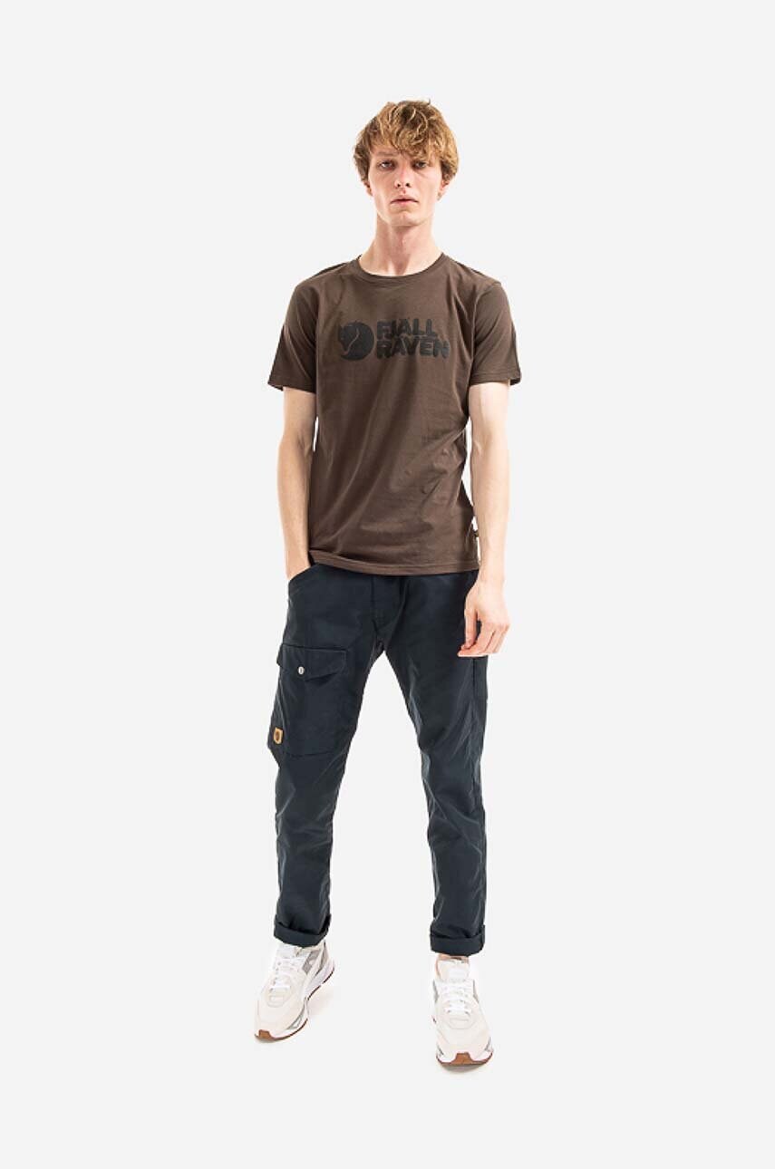 Спортивна футболка Fjallraven Fjallraven Logo колір зелений з принтом F87310