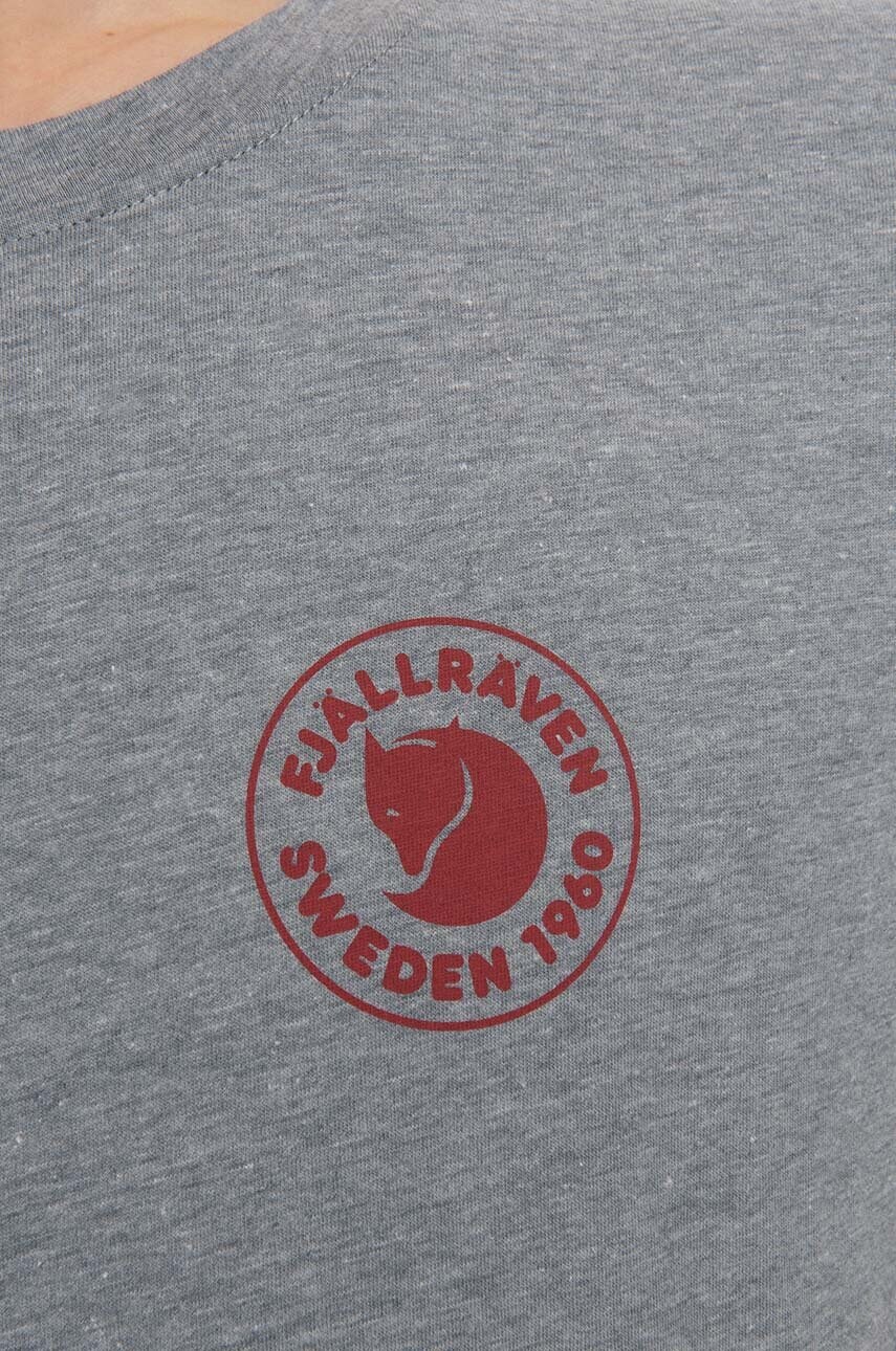Футболка Fjallraven колір сірий з принтом F87313.051-51