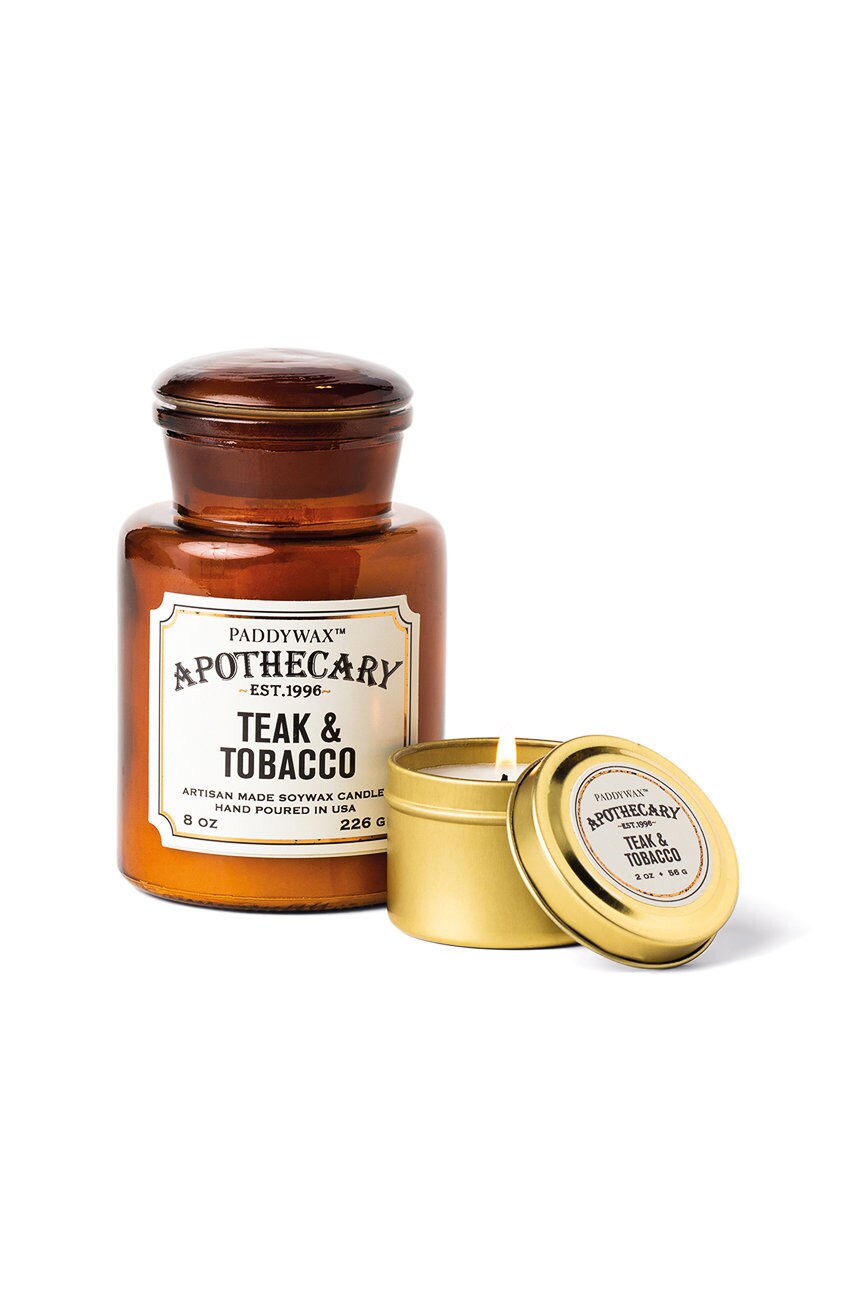 Paddywax Ароматична соєва свічка Teak and Tobacco 516 g
