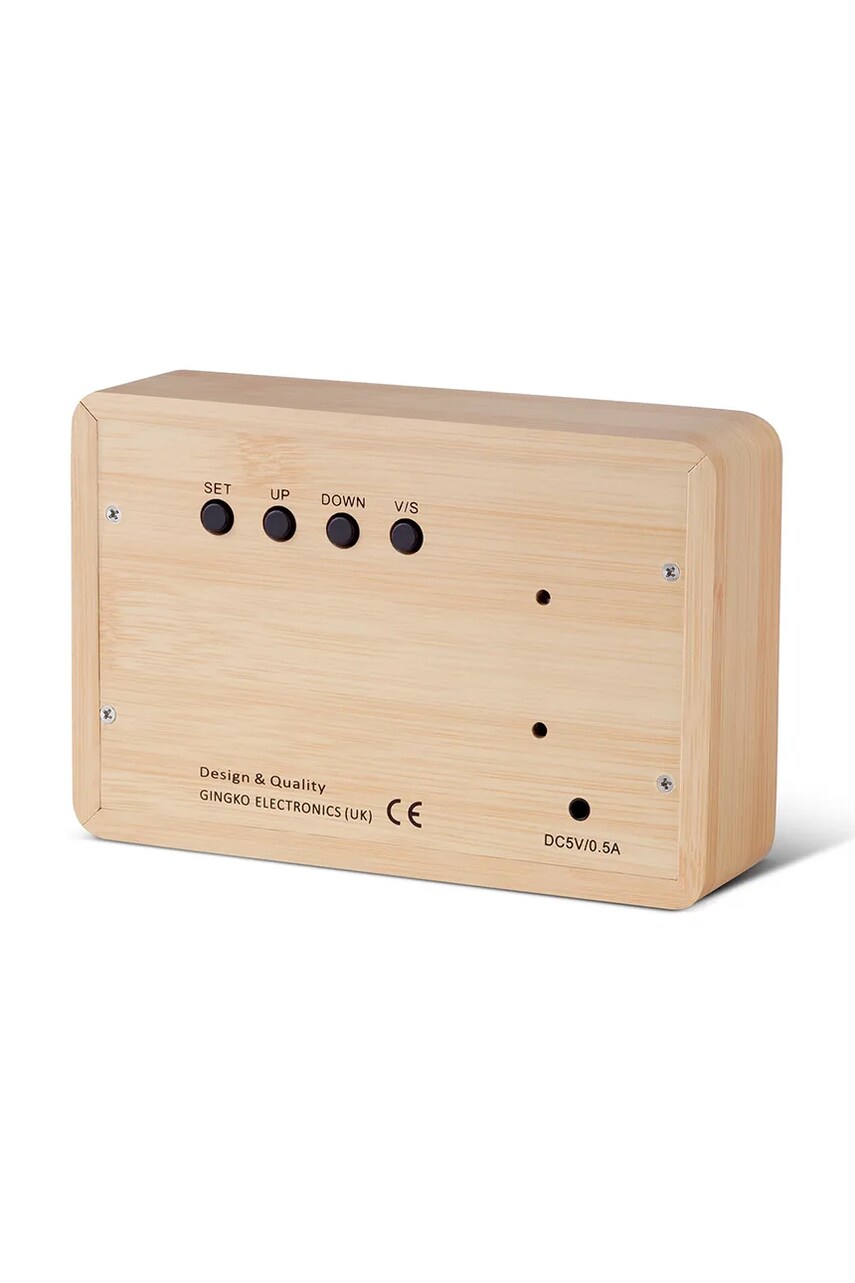 Світлодіодний годинник Gingko Design Brick Beech Click Clock колір білий