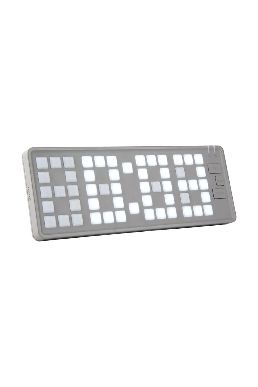 Будильник Karlsson Keyboard LED колір сірий