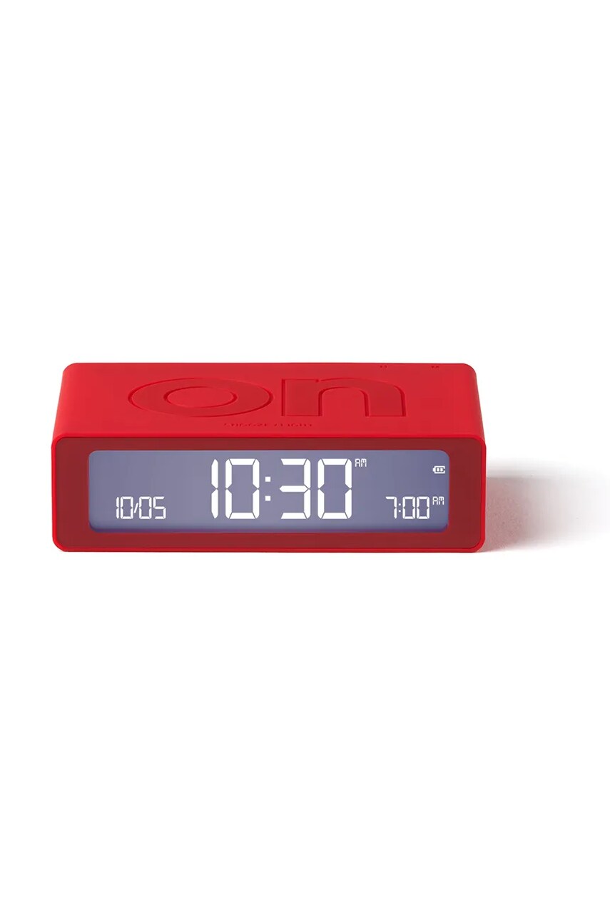 Двосторонній будильник Lexon Flip Mini колір червоний 0