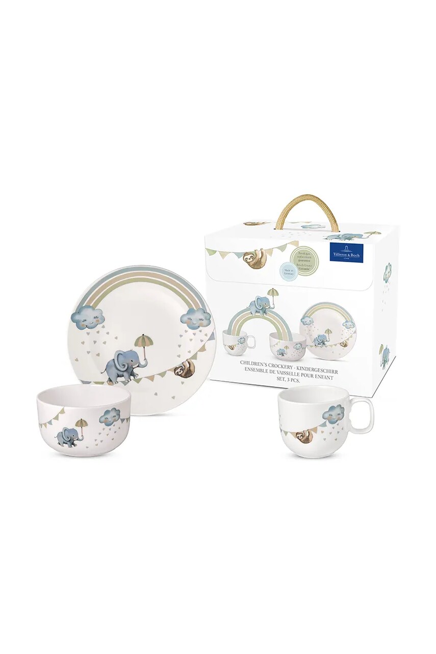 Дитячий набір для сніданку Villeroy & Boch Walk like an Elephant 3-pack