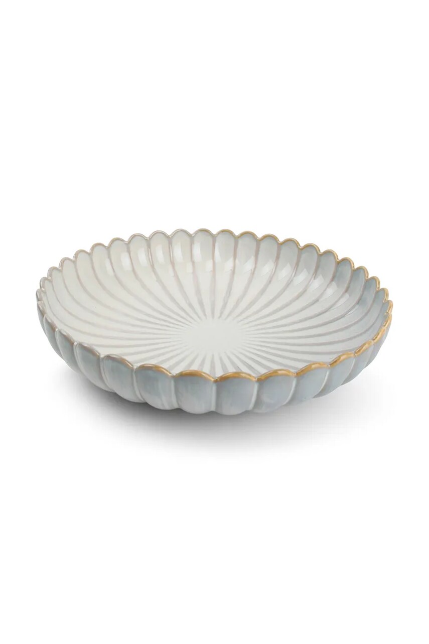 Глибока тарілка S|P Collection Lotus колір білий