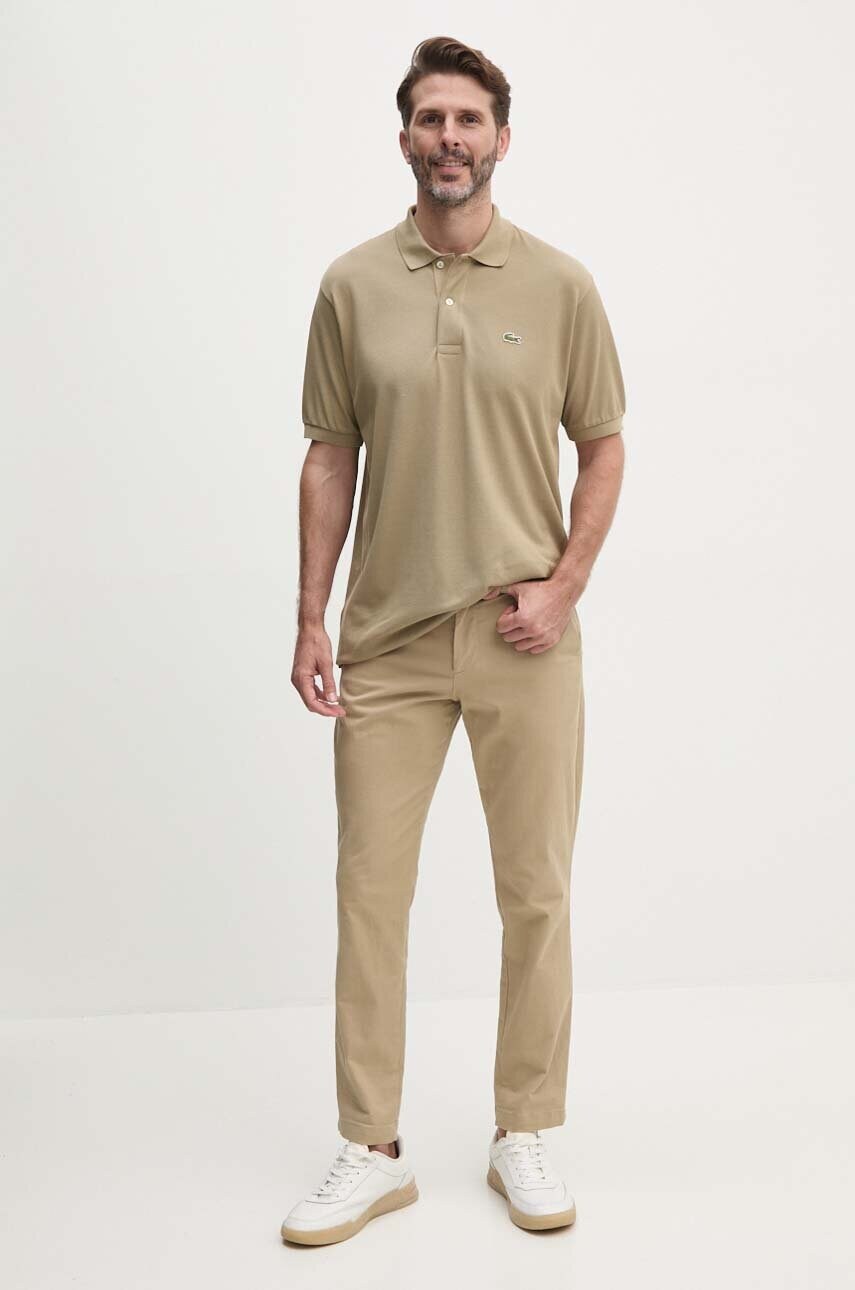 Бавовняне поло Lacoste однотонний