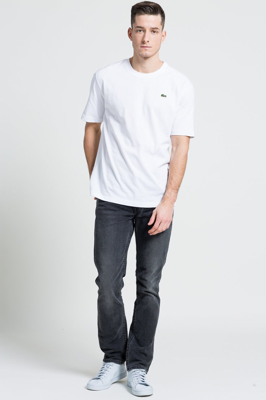 Футболка Lacoste чоловіча колір білий однотонна