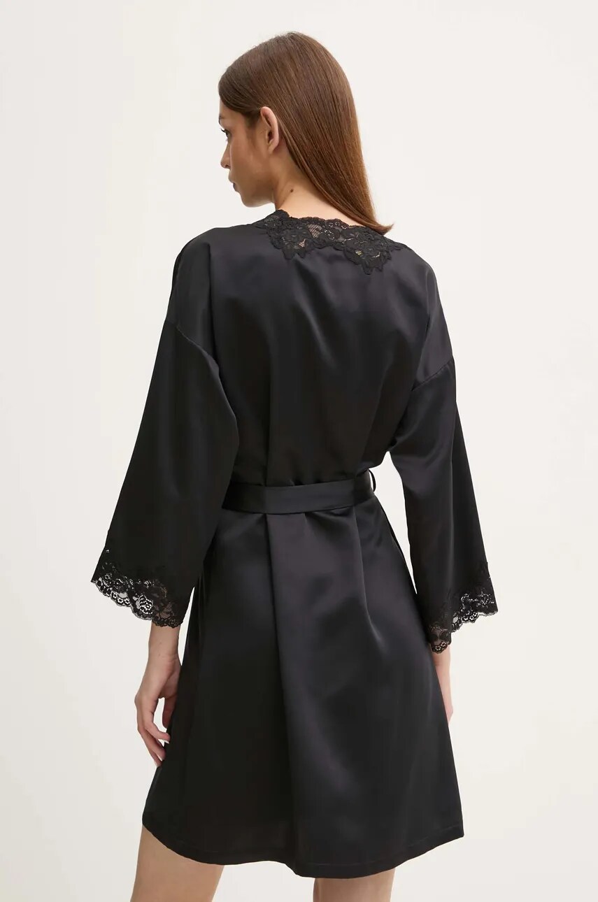 Халат Lauren Ralph Lauren колір чорний