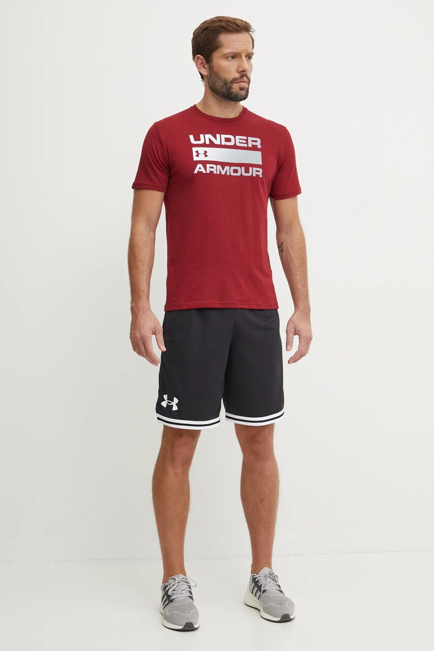 Тренувальна футболка Under Armour Team Issue Wordmark колір бордовий з принтом 1329582