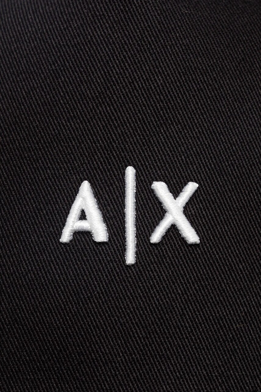Кепка Armani Exchange колір чорний з аплікацією