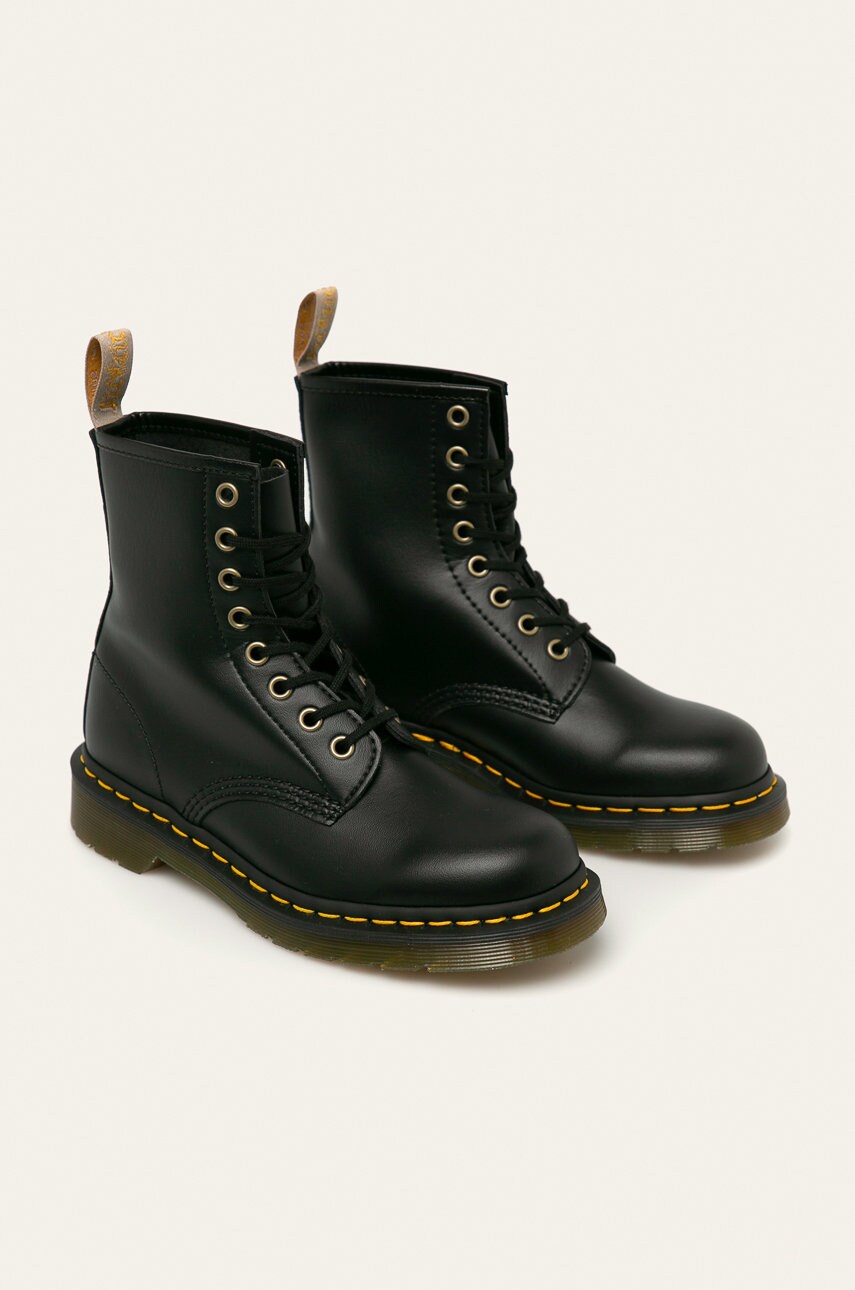 Черевики Dr. Martens Vegan 1460 жіночі колір чорний на плоскому ходу
