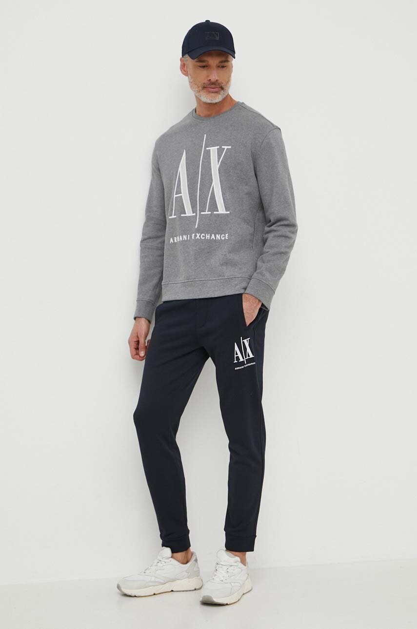 Штани Armani Exchange чоловічі колір синій гладке