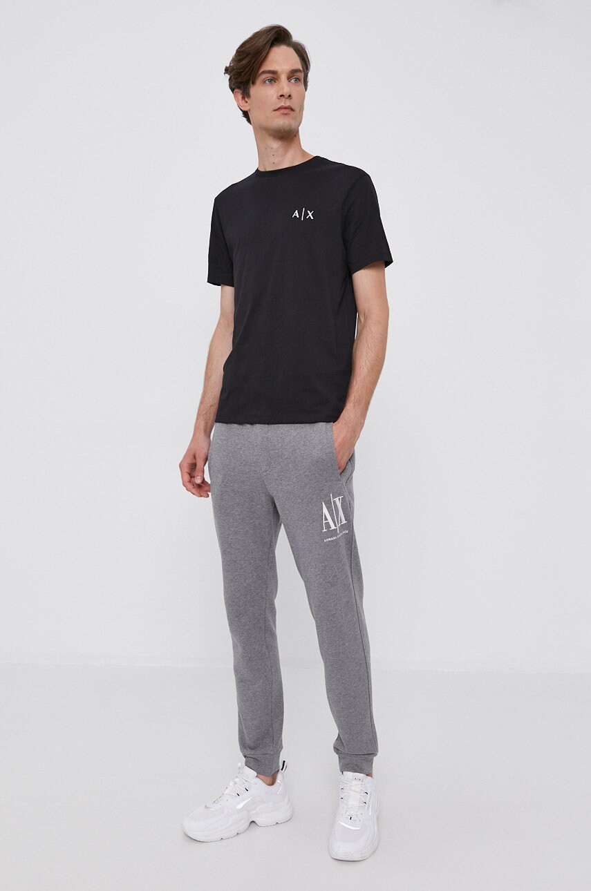 Штани Armani Exchange чоловічі колір сірий гладке