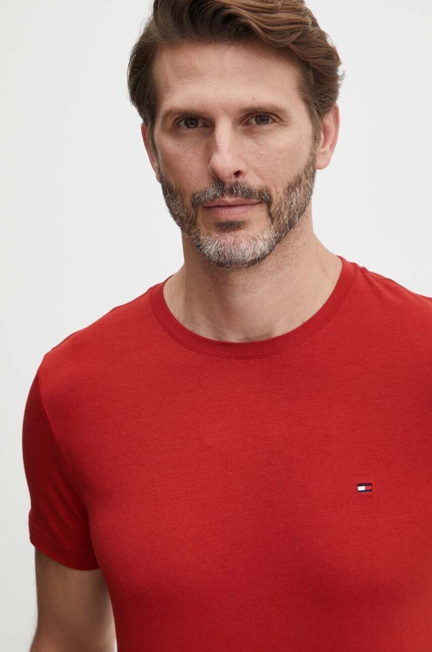 Футболка Tommy Hilfiger чоловіча колір червоний однотонна MW0MW10800