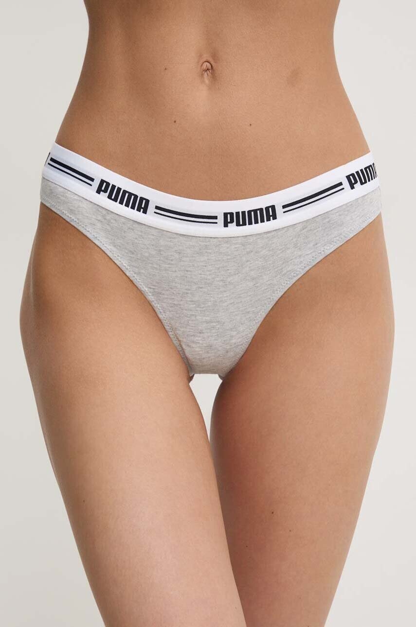 Стринги Puma 2-pack колір сірий 907854