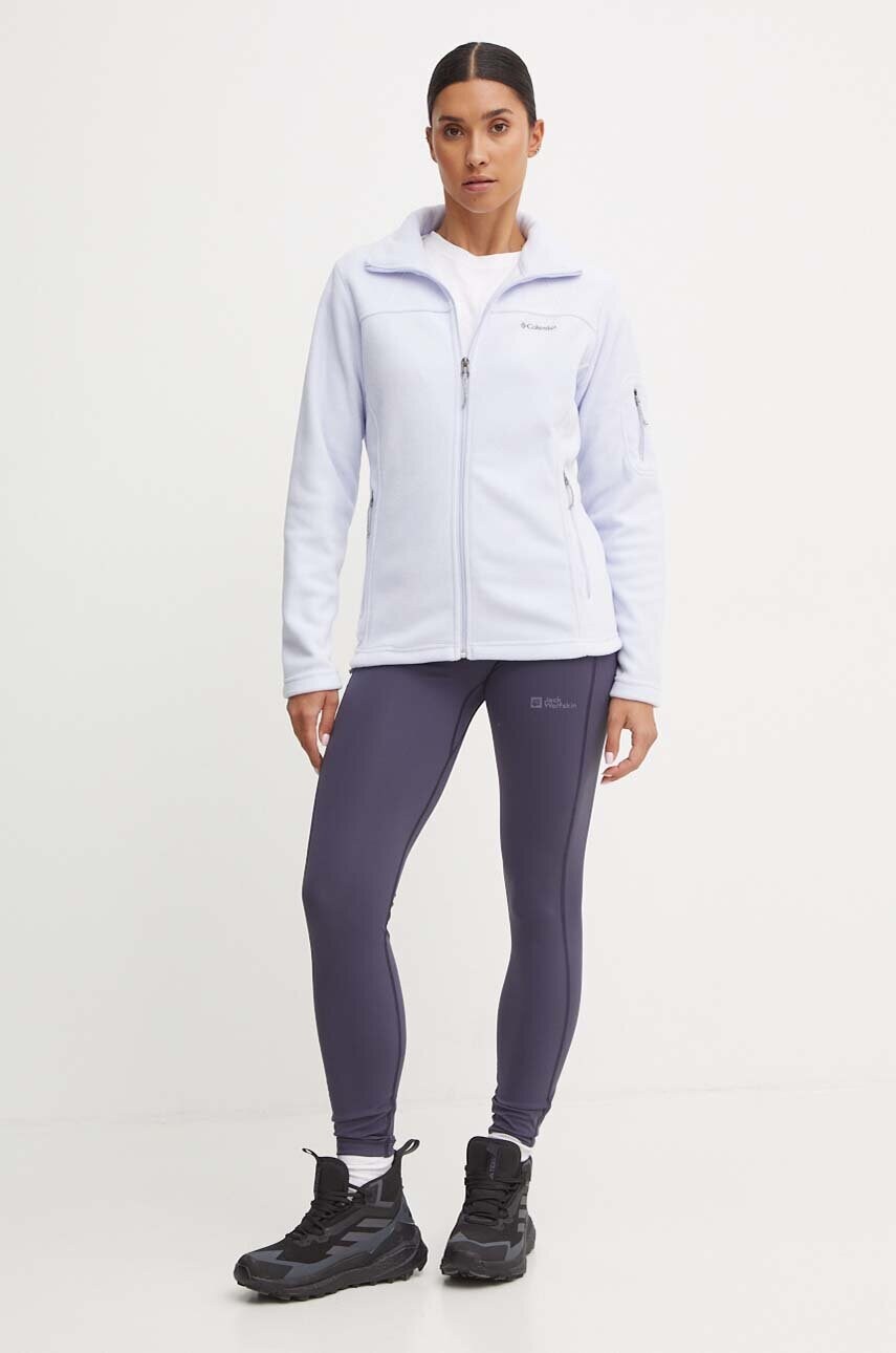 Спортивна кофта Columbia Fast Trek колір фіолетовий однотонна 1465351