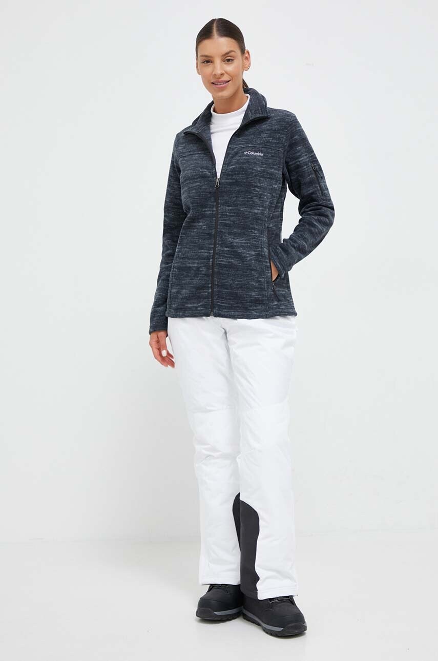 Спортивна кофта Columbia Fast Trek Printed колір чорний візерунок