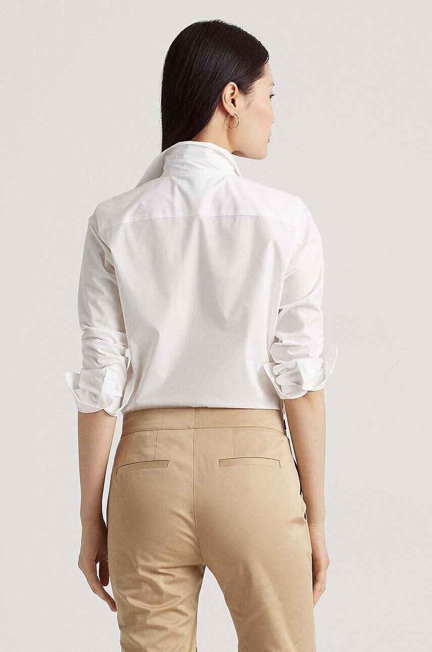 Сорочка Lauren Ralph Lauren жіноча колір білий regular класичний комір