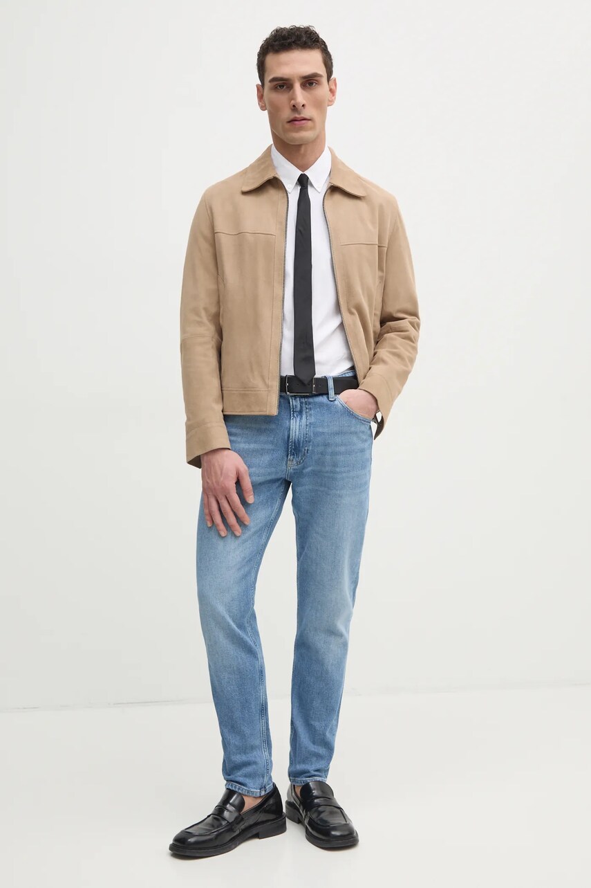 Бавовняна сорочка Lacoste чоловіча колір білий regular комір button-down CH2933