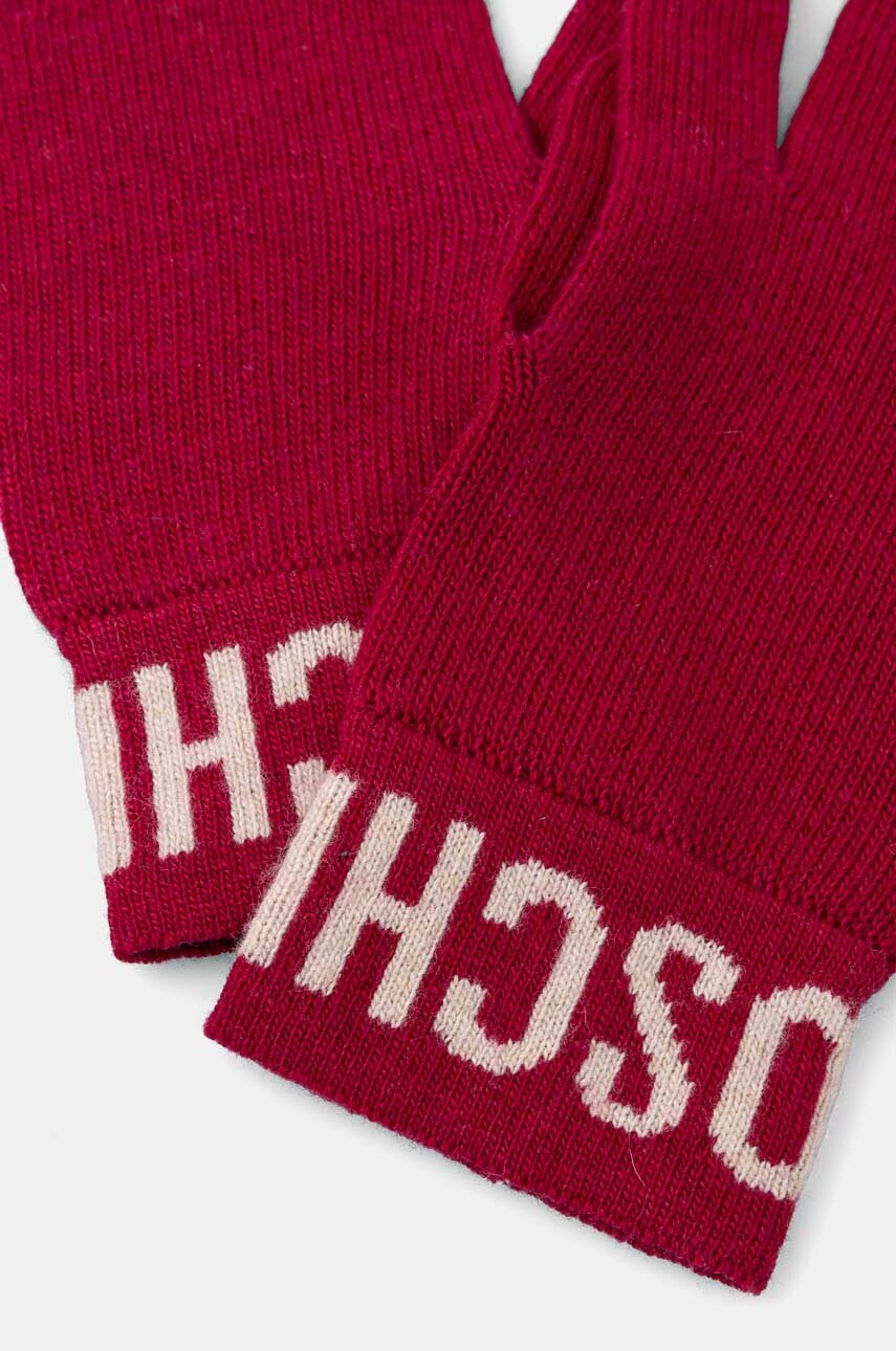 Вовняні рукавички Moschino колір чорний