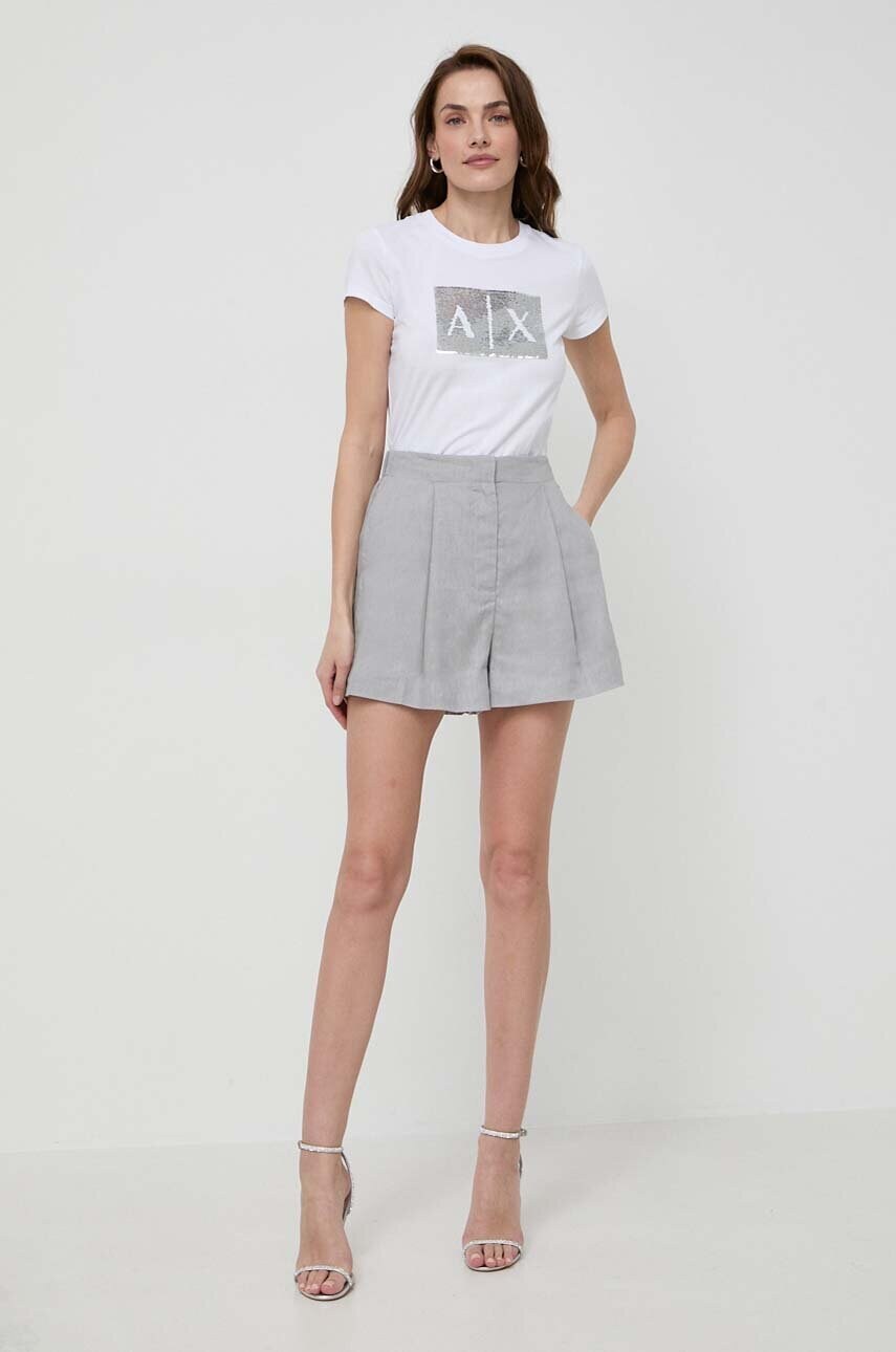 Бавовняна футболка Armani Exchange жіноча колір білий 8NYTDL YJ73Z