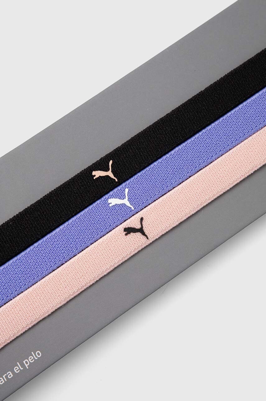Пов'язки на голову Puma 3-pack колір фіолетовий