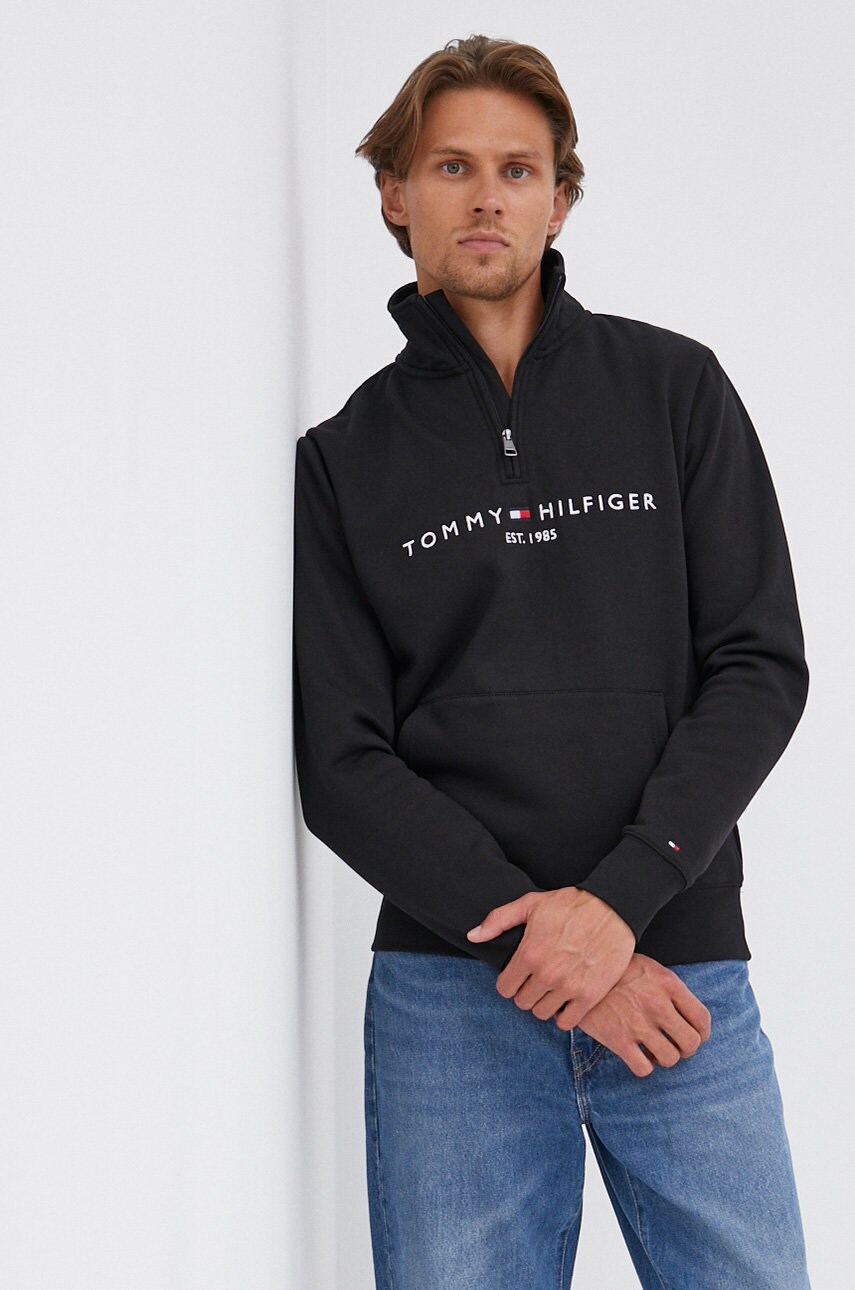 Кофта Tommy Hilfiger чоловіча колір чорний гладка