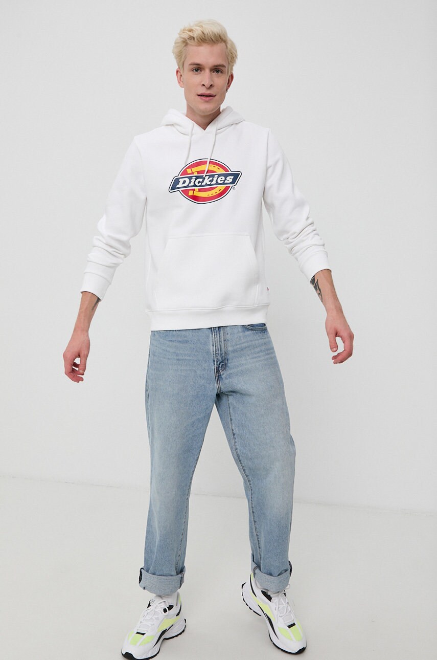 Кофта Dickies чоловіча колір білий з принтом DK0A4XCBWHX-WHITE