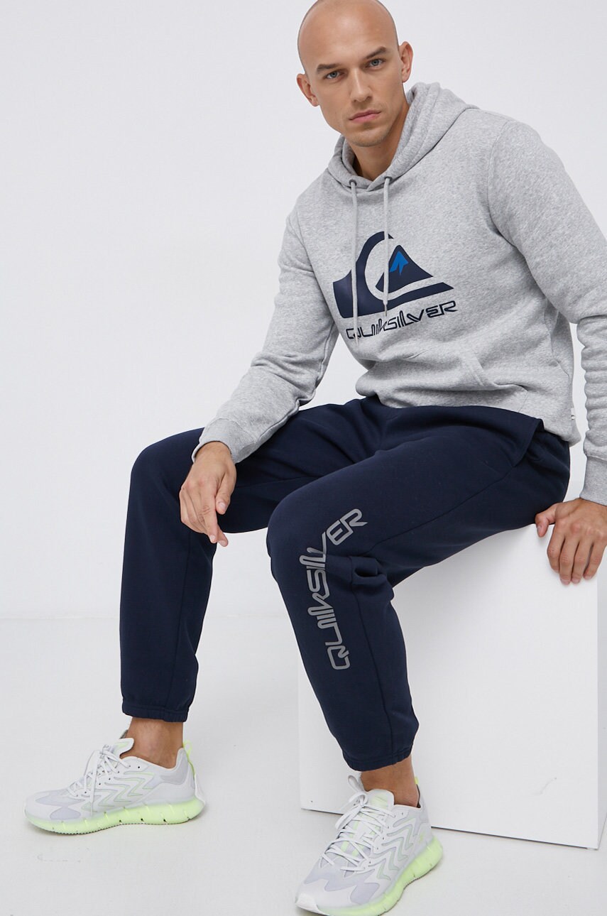 Кофта Quiksilver чоловіча колір сірий з принтом
