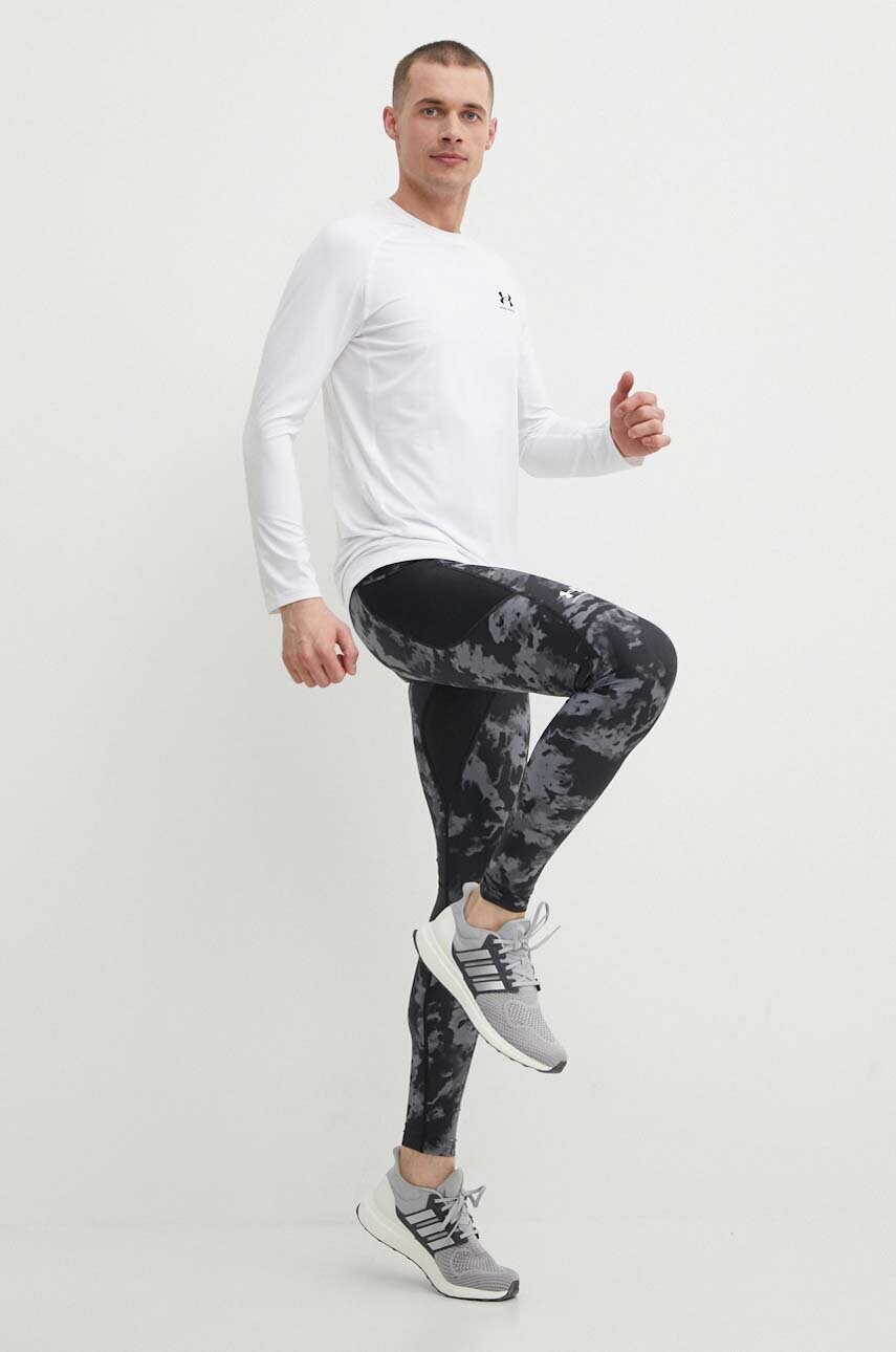 Лонгслів для тренувань Under Armour колір білий однотонний