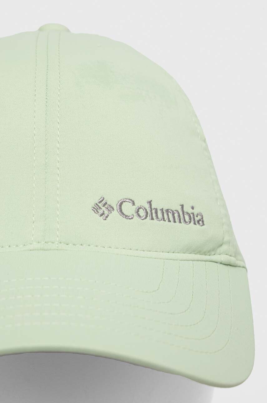 Кепка Columbia колір зелений однотонна