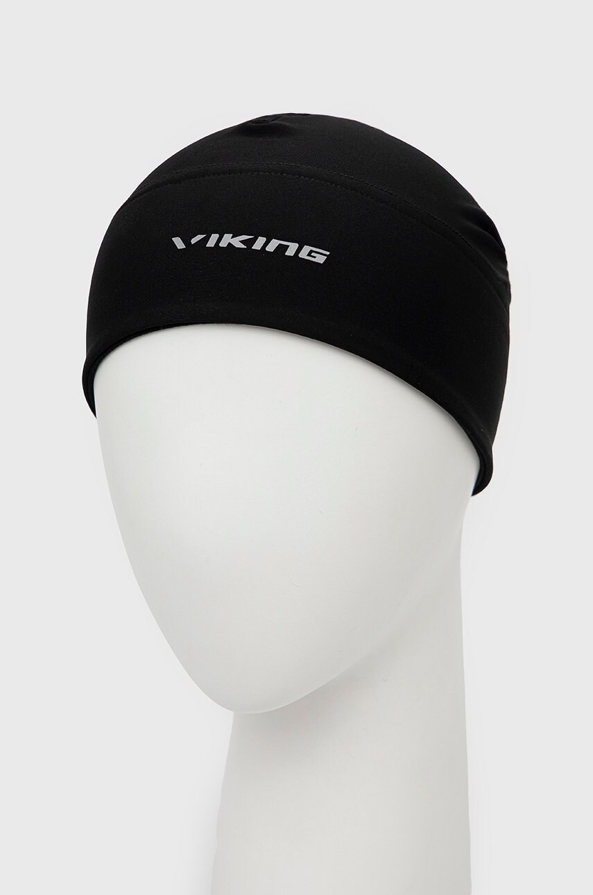 Шапка Viking колір чорний з тонкого трикотажу