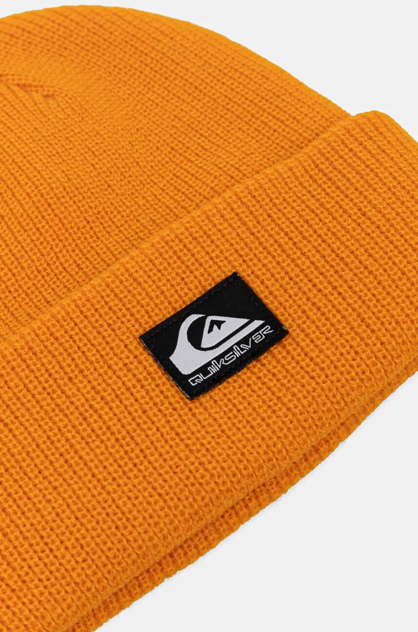 Шапка Quiksilver колір помаранчевий з товстого трикотажу