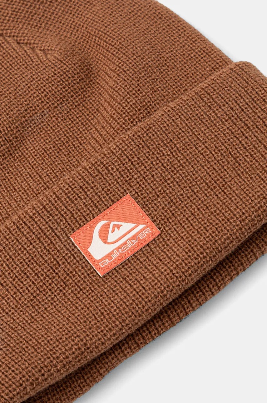 Шапка Quiksilver колір коричневий з товстого трикотажу