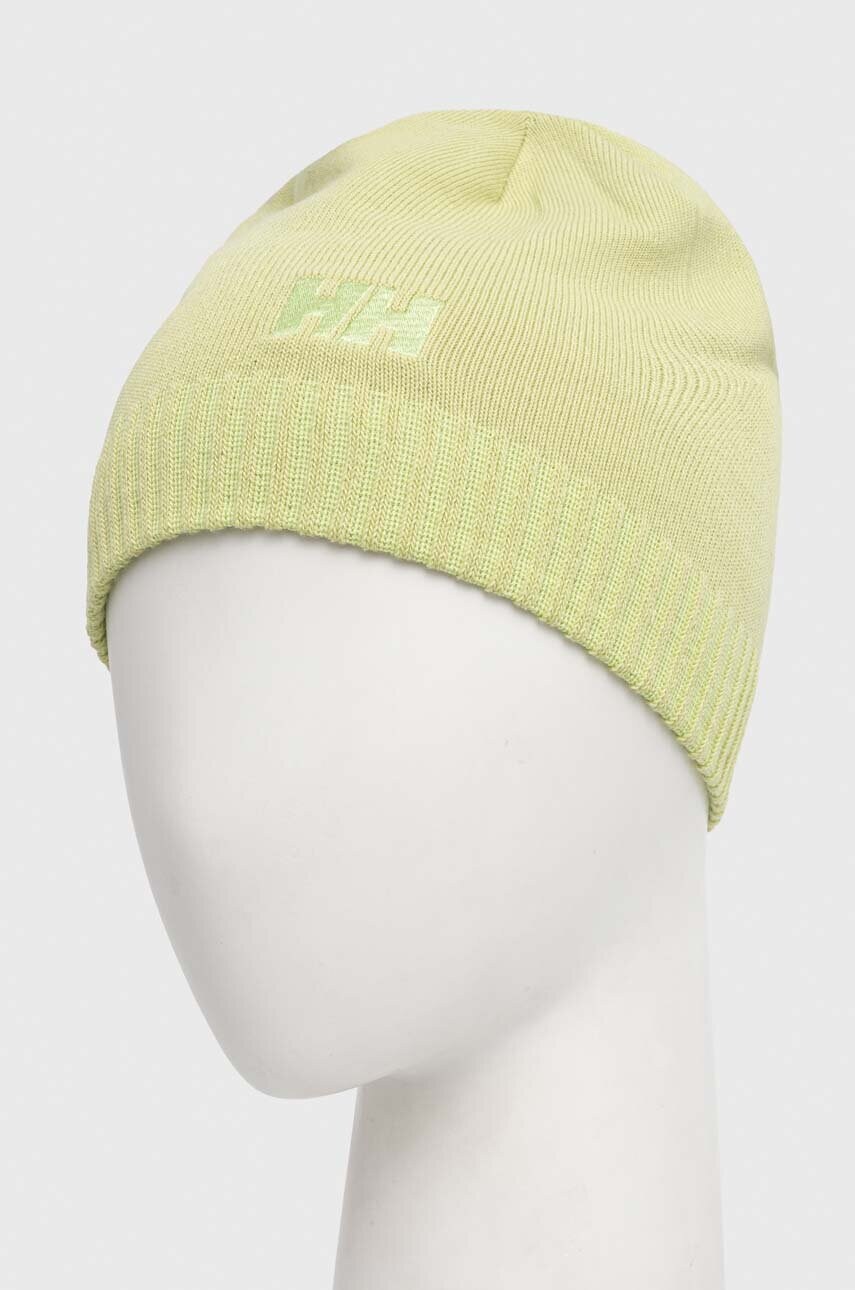 Шапка Helly Hansen колір зелений з тонкого трикотажу 57502-990