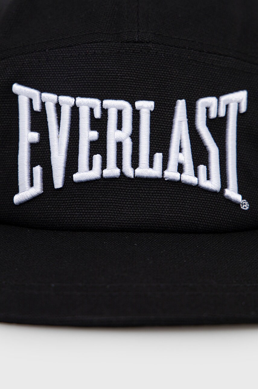 Бавовняна кепка Everlast колір чорний з аплікацією
