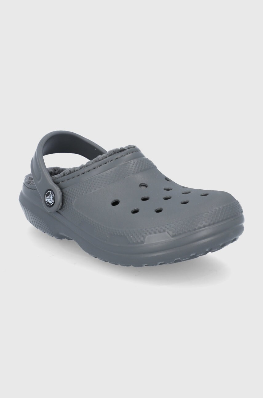 Тапочки Crocs CLASSIC LINED CLOG колір сірий ASSIC.LINED.CLOG.203591-ELECTRIC.P