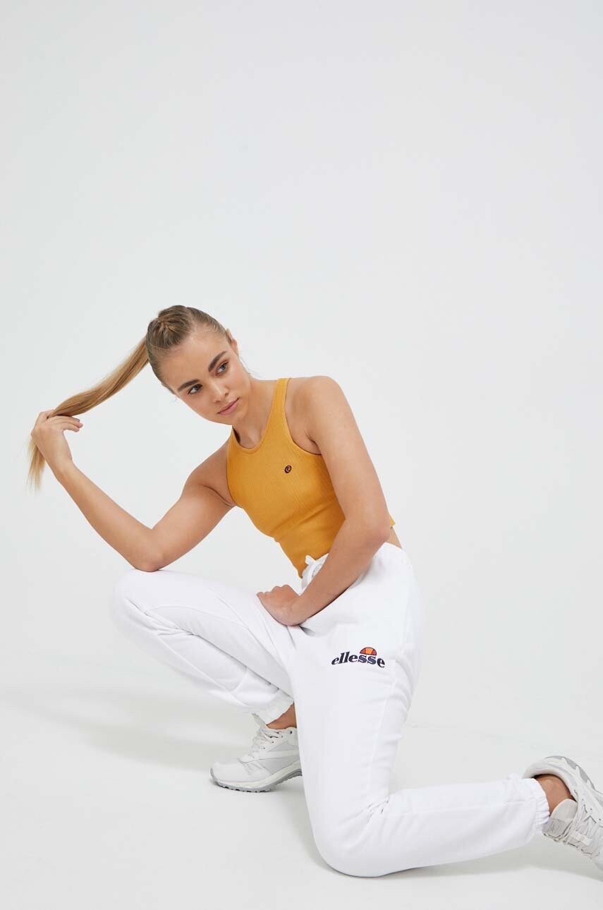 Штани Ellesse жіночі колір білий гладкі SGK13459-011