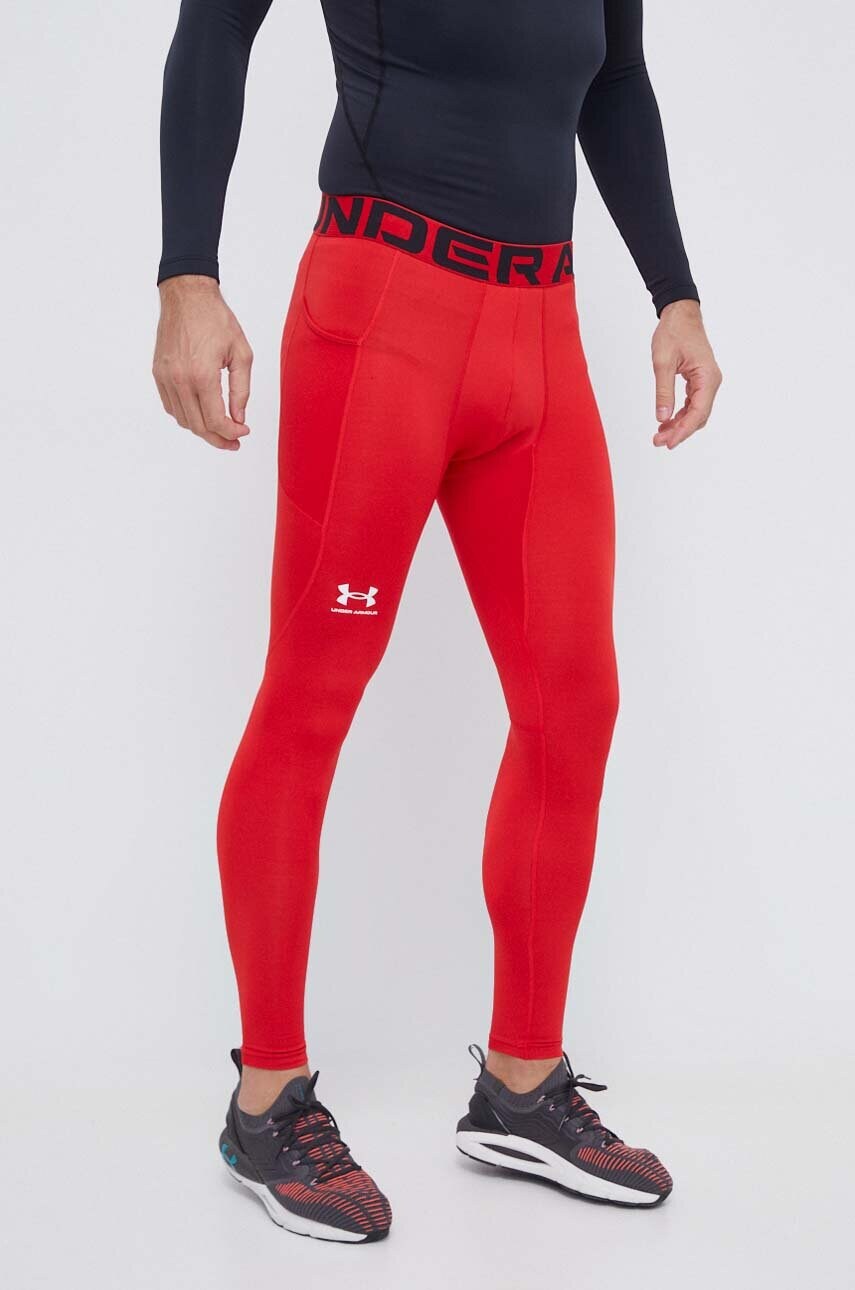 Легінси для тренувань Under Armour колір червоний однотонні