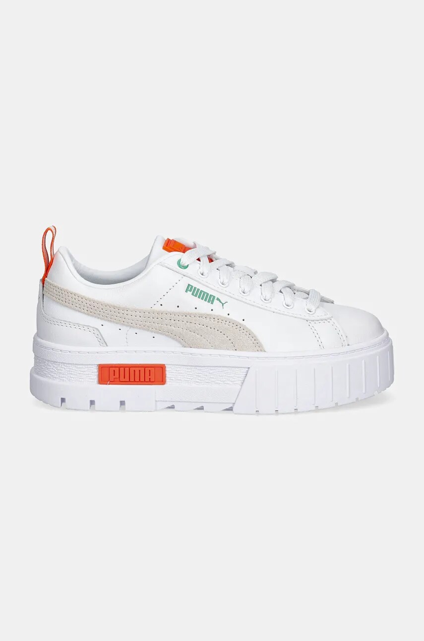 Черевики Puma Mayze Lth колір білий на платформі