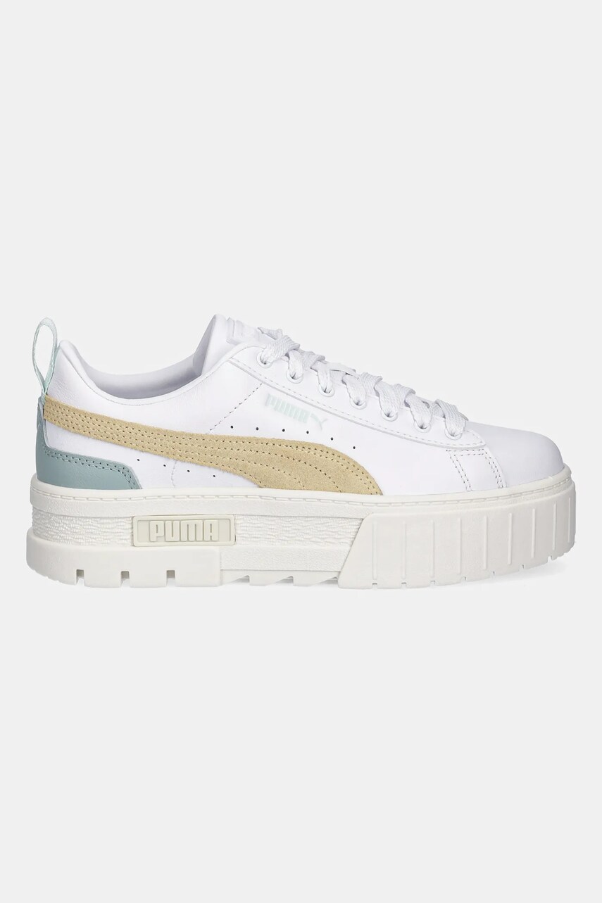 Черевики Puma Mayze Lth колір бежевий на платформі