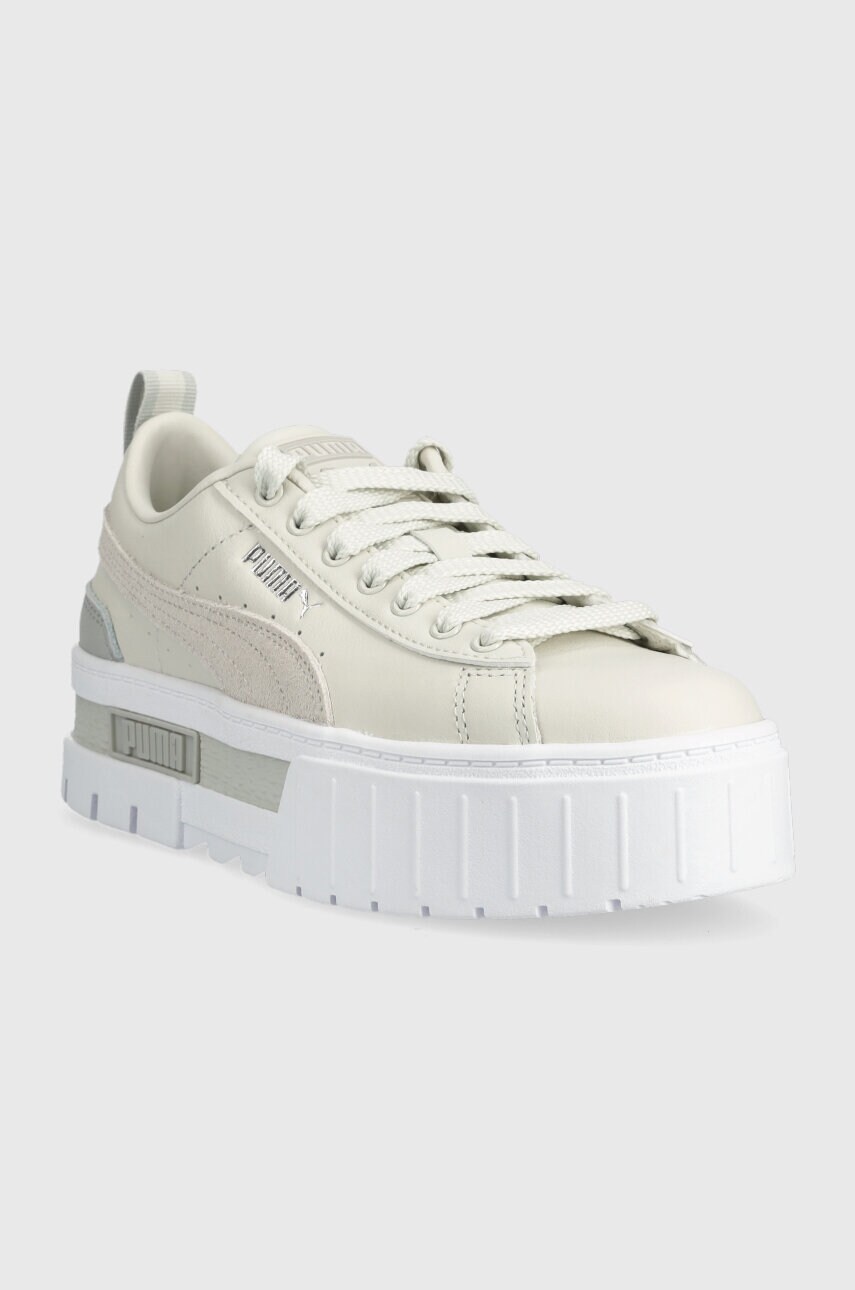 Черевики Puma Mayze Lth колір сірий на платформі