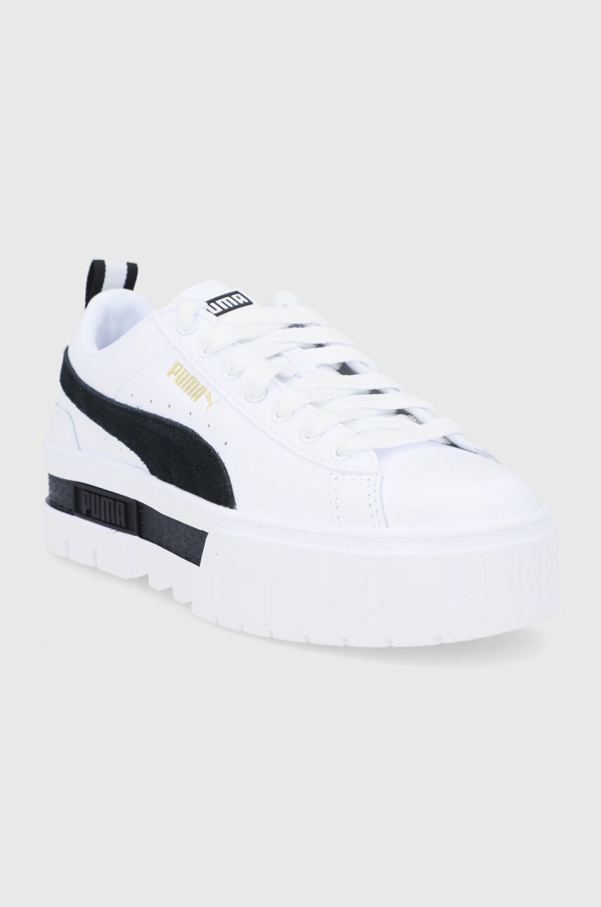 Черевики Puma Mayze Lth колір білий на платформі 381983-01