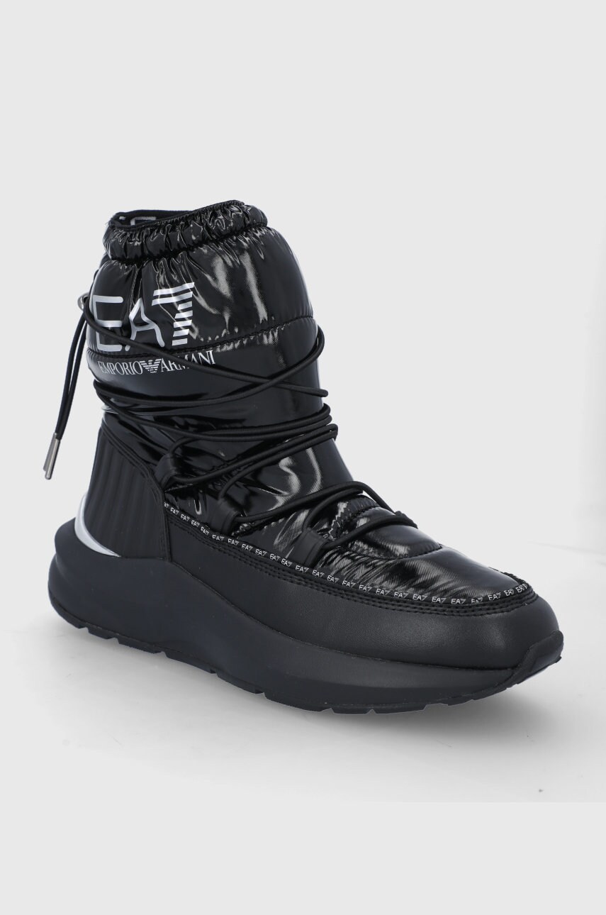 Зимові чоботи EA7 Emporio Armani колір чорний